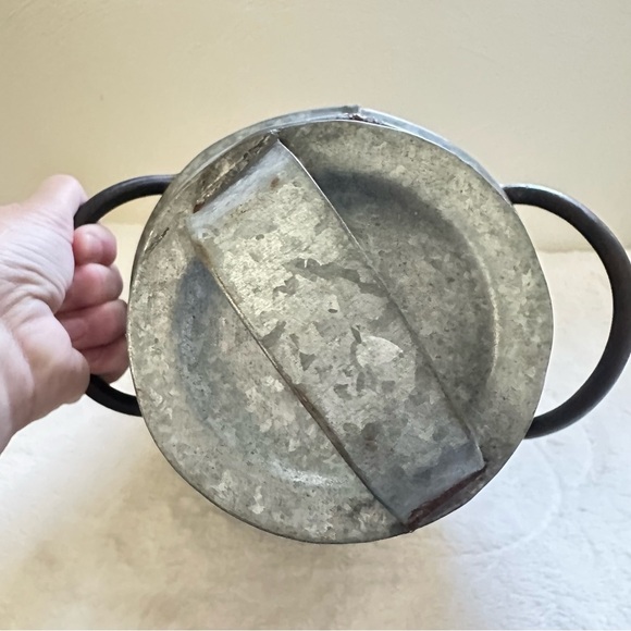 Farmhouse Rustic Metal Galvanized Decorative Milk Can - Picture 6 of 15